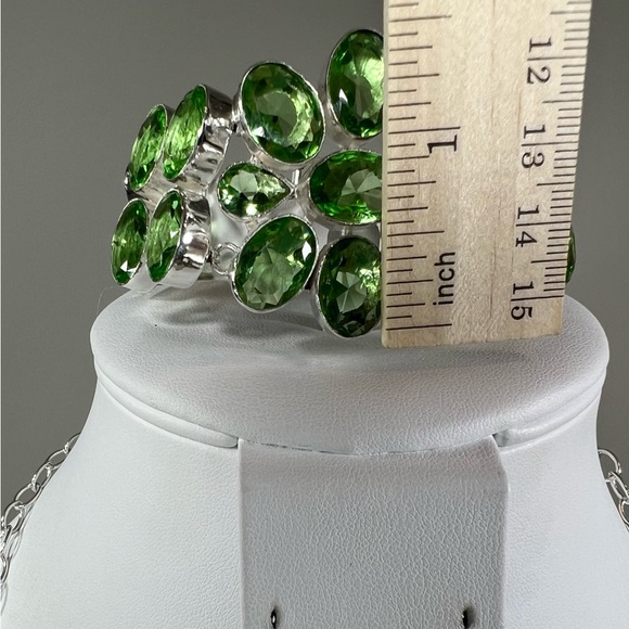Peridot 925 Large Necklace & Bracelet Set - Picture 3 of 8